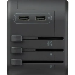 Adapter podróżny MARACENA / Czarny 432903
