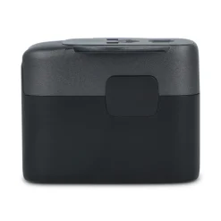 Adapter podróżny PowerPro wykonany z plastiku pochodzącego z recykling / Czarny LT41029-N0002