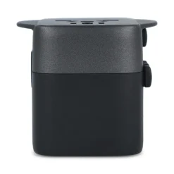 Adapter podróżny PowerPro wykonany z plastiku pochodzącego z recykling / Czarny LT41029-N0002