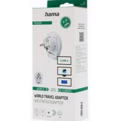 Adapter podróżny Skross for Hama USB / Biały VH049-02