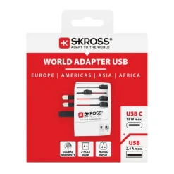 Adapter podróżny SKROSS MUV 2 / Biały VSK12-02