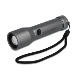 Ładowalna latarka IPX4 z aluminium pochodzącego z recyklingu / Srebrny LT93321-N0005