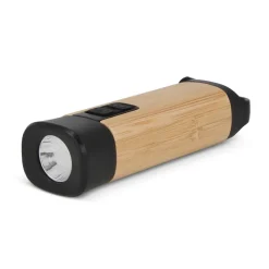 Ładowalna latarka R-ABS & Bamboo / Czarny LT93318-N0002