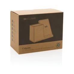Ładowarka bezprzewodowa 5W, organizer na biurko Calgary / Brązowy P308.479