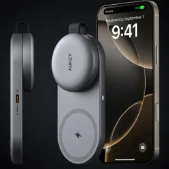 Ładowarka bezprzewodowa 3 w 1 25W Aukey / Grafitowy VAM17-15