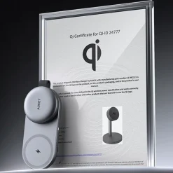 Ładowarka bezprzewodowa 3 w 1 25W Aukey / Grafitowy VAM17-15