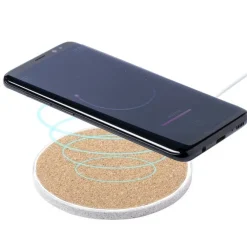 Ładowarka bezprzewodowa 10W ze słomy pszenicznej / Neutralny V0149-00