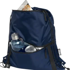 Adventure termoizolowana torba ściągana sznurkiem o pojemności 9 l z materiału z recyklingu z certyfikatem GRS / Granatowy 12064755