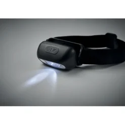 Akumulatorowa latarka czołowa LED / Czarny MO2428-03