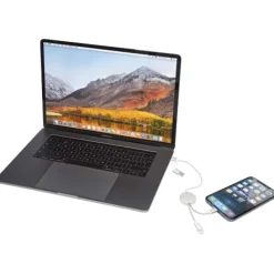 Alasia kabel do synchronizacji danych i szybkiego ładowania 5 w 1 27 W o długości 30 cm z tworzyw sztucznych i aluminium pochodzących z recyklingu / Czarny 12442490