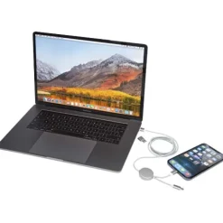 Alasia kabel do synchronizacji danych i szybkiego ładowania 5 w 1 27 W o długości 150 cm z tworzyw sztucznych i aluminium pochodzących z recyklingu / Czarny 12442590