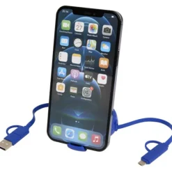 Alasia zwijany kabel do synchronizacji danych i szybkiego ładowania 5 w 1 45 W o długości 100 cm z tworzyw sztucznych i aluminium pochodzących z recyklingu / Srebrny 12442081