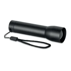 Aluminiowa latarka akumulatorowa / Czarny MO2991-03