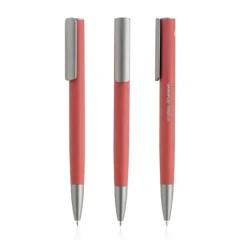 Aluminiowy długopis z gumowym wykończeniem / Rubal / Dark Red IP13158553