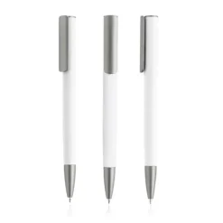 Aluminiowy długopis z gumowym wykończeniem / Rubal / Biały IP13158500