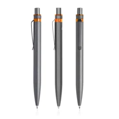 Aluminiowy długopis z recyklingu z kolorowym akcentem / Alur / Pomarańczowy IP13155232
