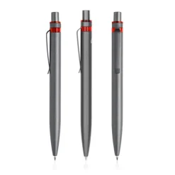 Aluminiowy długopis z recyklingu z kolorowym akcentem / Alur / Czerwony IP13155252
