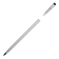 Aluminiowy ołówek o długiej żywotności z gumką / Srebrny LT91599-N0005