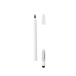 Aluminiowy "wieczny" ołówek z gumką / Biały P611.123
