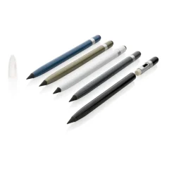 Aluminiowy "wieczny" ołówek z gumką / Czarny P611.121