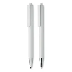 Aluminiowy zestaw piśmienniczy z r / Bialy MO2567-06