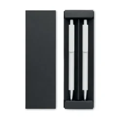 Aluminiowy zestaw piśmienniczy z r / Bialy MO2567-06