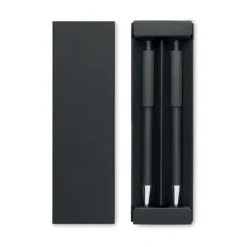 Aluminiowy zestaw piśmienniczy z r / Czarny MO2567-03