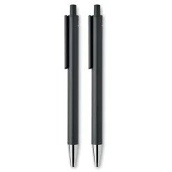 Aluminiowy zestaw piśmienniczy z r / Czarny MO2567-03