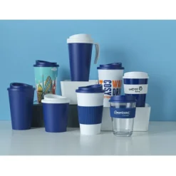 Americano® 350 ml termoizolowany kubek z uchwytem / Niebieski 22000298