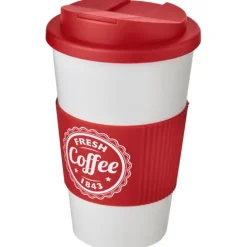 Americano® 350 ml tumbler with grip & spill-proof lid / Biały 21069602