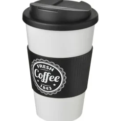 Americano® 350 ml tumbler with grip & spill-proof lid / Biały 21069610