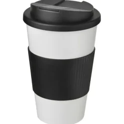 Americano® 350 ml tumbler with grip & spill-proof lid / Biały 21069604