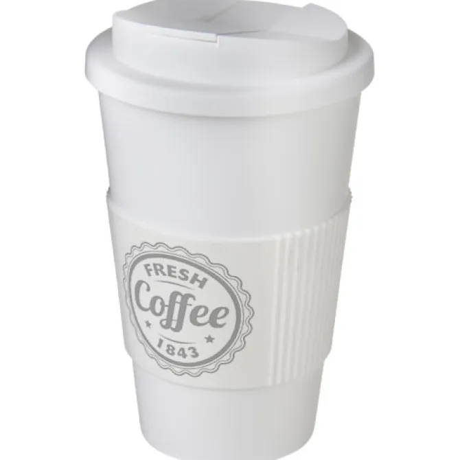 Americano® 350 ml tumbler with grip & spill-proof lid / Niebieski 21069614