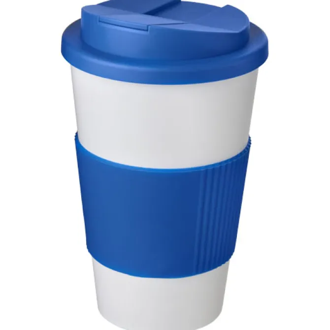 Americano® 350 ml tumbler with grip & spill-proof lid / Niebieski 21069617