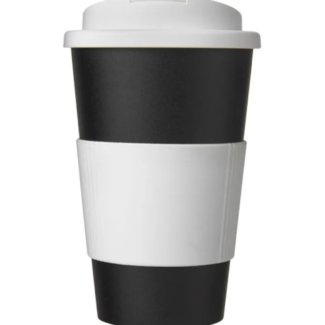 Americano® 350 ml tumbler with grip & spill-proof lid / Czerwony 21069616