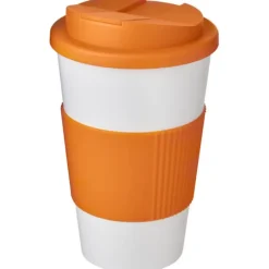 Americano® 350 ml tumbler with grip & spill-proof lid / Biały 21069607