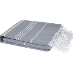 Anna bawełniany ręcznik hammam o gramaturze 150 g/m² i wymiarach 100 x 180 cm / Szary 11333582