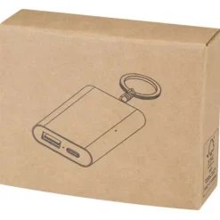 Arcturus powerbank o pojemności 2000 mAh z recyklingowanego aluminium z brelokiem / Srebrny 12451781