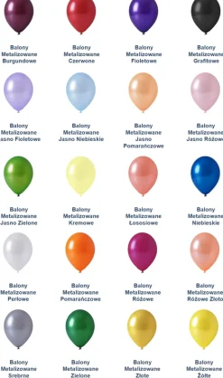 Balon lateksowy, metalizowany 12,5cm/5" (cali) / Metalik EV13M