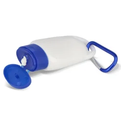Balsam przeciwsłoneczny z karabińczykiem SPF30 z materiału z recyklingu 30ml / Czerwony LT91838-N0021