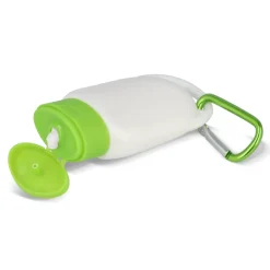 Balsam przeciwsłoneczny z karabińczykiem SPF30 z materiału z recyklingu 30ml / Jasnozielony LT91838-N0032