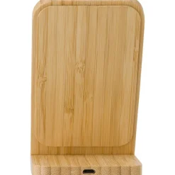 Bambusowa ładowarka bezprzewodowa 5W, stojak na telefon / Drewno V0186-17