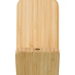 Bambusowa ładowarka bezprzewodowa / Czarny V0324-03
