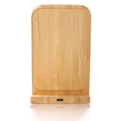 Bambusowa ładowarka bezprzewodowa 10W B'RIGHT, stojak na telefon | Wilder / Drewno V0349-17