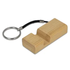 Bambusowy brelok z uchwytem na telefon / Naturalny LT99719-N0094