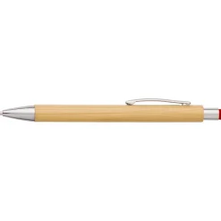 Bambusowy długopis, touch pen / Czerwony V9335-05