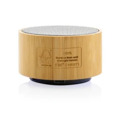 Bambusowy głośnik bezprzewodowy 3W, RABS / Czarny P329.591