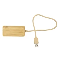Bambusowy hub USB i USB-C B'RIGHT | Kenzie / Drewno V7283-17
