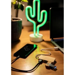 Bambusowy hub USB i USB-C B'RIGHT | Kenzie / Drewno V7283-17