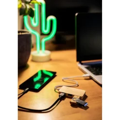 Bambusowy hub USB i USB-C B'RIGHT | Kenzie / Drewno V7283-17
